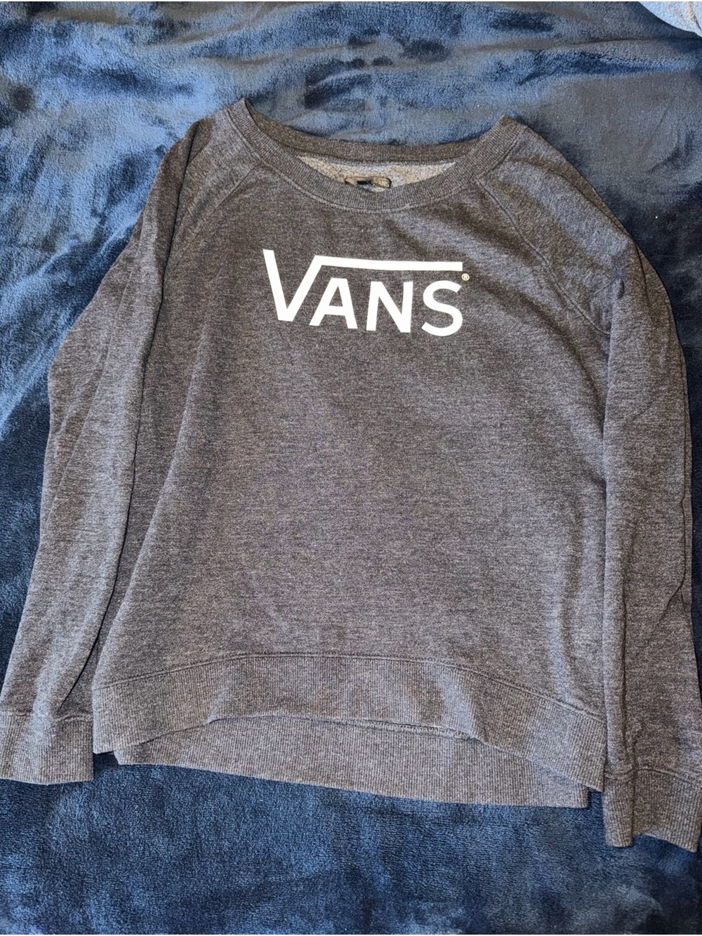 Vans Black and Gray Logo Pullover Sweatshirt